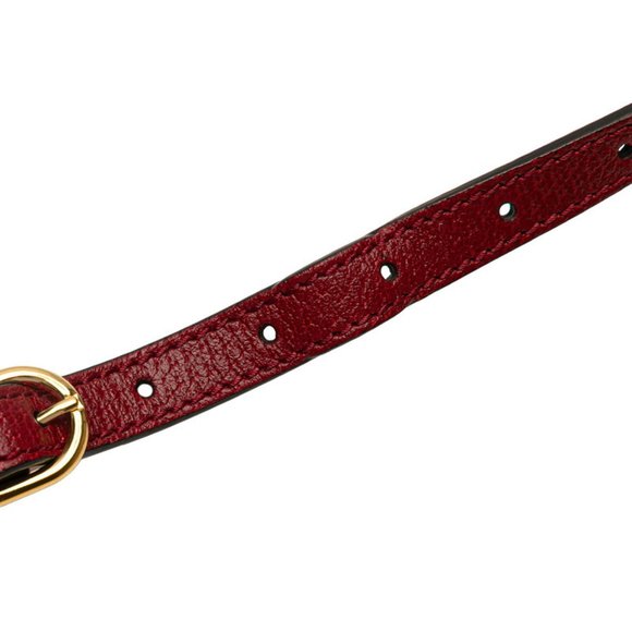 Gucci x Doraemon Mini GG Supreme Shoulder Bag 625216 Brown and Red Leather Wo... - Picture 5 of 9